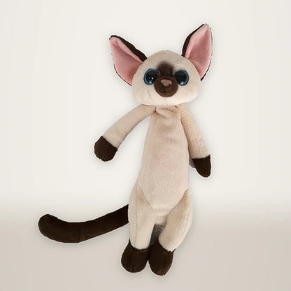 Siamese Glitter Eye Cat Front Stuffed Animal
