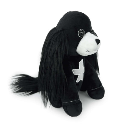 side of black spaniel stuffed animal