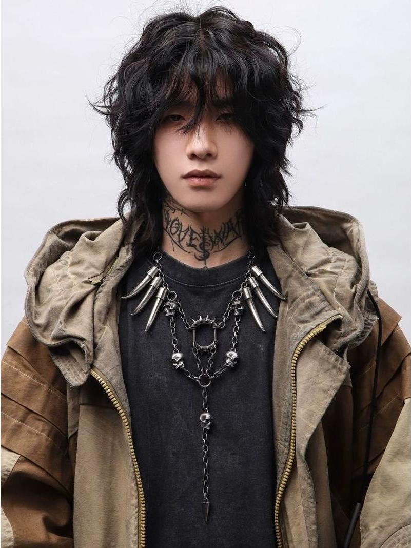 Punk Skull & Horn Metal Men's Choker