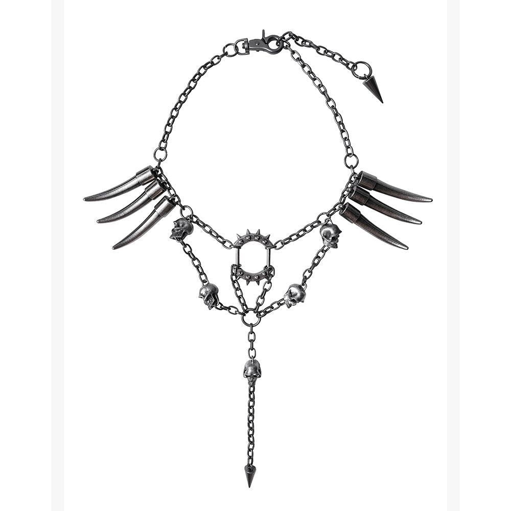 Punk Skull & Horn Metal Men's Choker