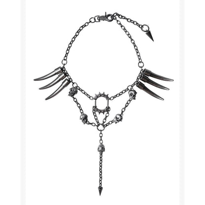 Punk Skull & Horn Metal Men's Choker