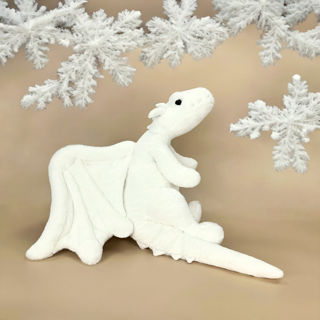 cute snow dragon plush luxury 