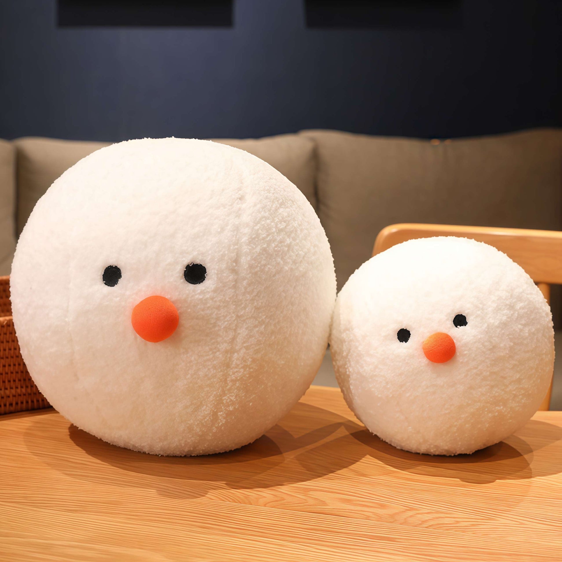 Chubby and Cute Snowman Stuffed Animal - Main Image