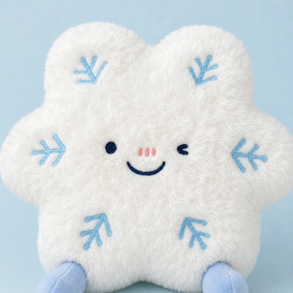 Snowflake Plush Toy - Faux Rabbit Fur Detail