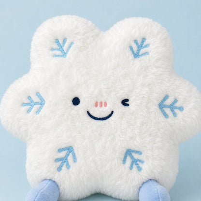 Snowflake Plush Toy - Faux Rabbit Fur Detail