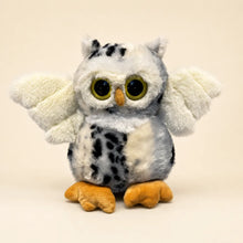 Snowy White Flying Owl Stuffed Animal - Front View