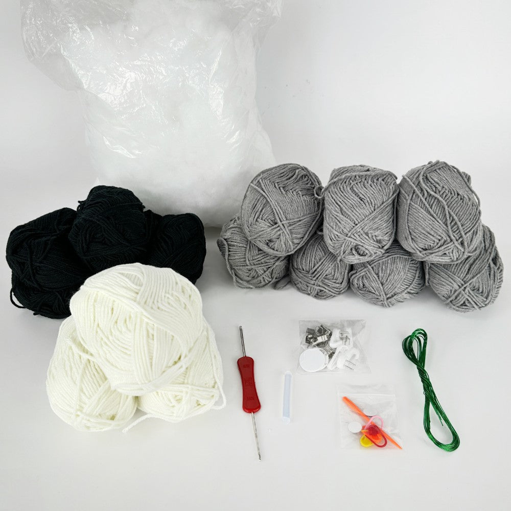 Black and White Spider Crochet DIY Kit