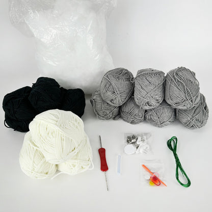 Black and White Spider Crochet DIY Kit