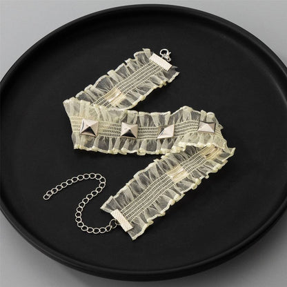 Stud Frill Choker Lace