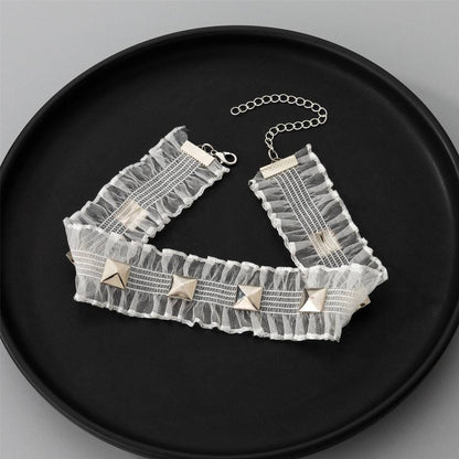 Stud Frill Choker Lace