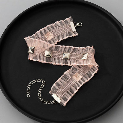 Stud Frill Choker Lace