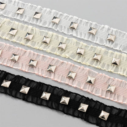 Stud Frill Choker Lace