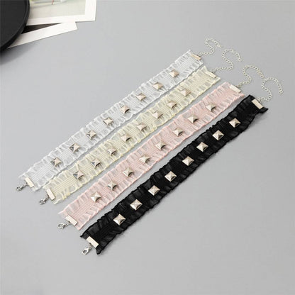 Stud Frill Choker Lace