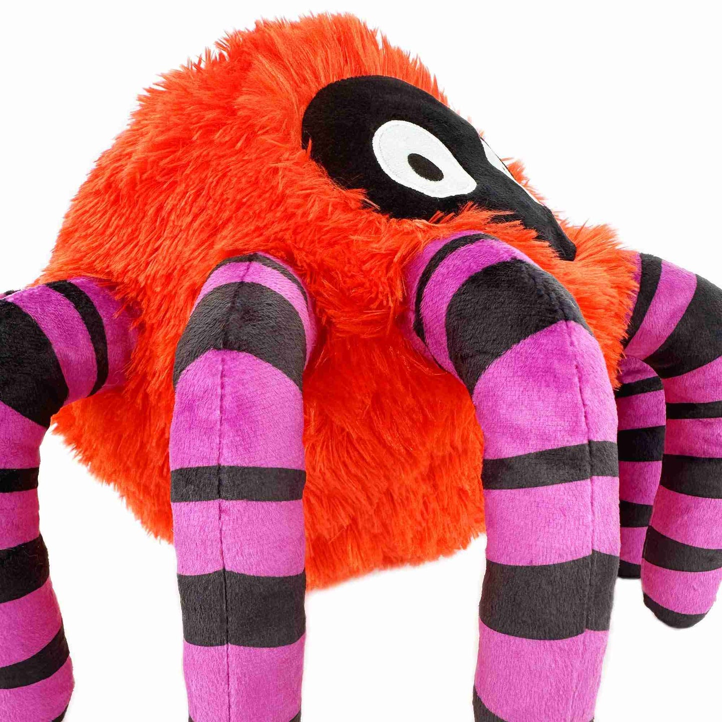 spooky spider stuffed animal close up view