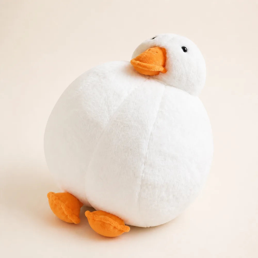 White Duck Plush - Back and Orange Feet Detail