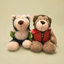 Adventure Bear Plush Stuffed Animal - Brown and White Bears Front View