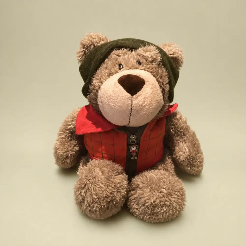 Adventure Bear Plush Stuffed Animal - Brown Bear Front View