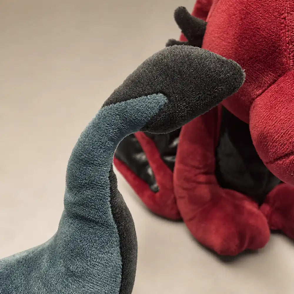 Deep Teal Dragon Plush Tail Detail Stuffed Animal