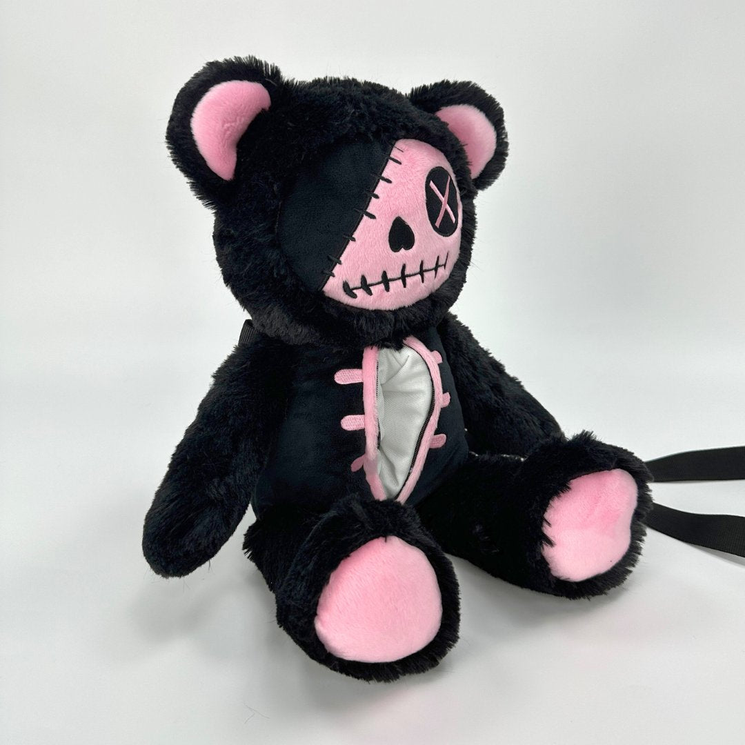 pink teddy bear plush backpack