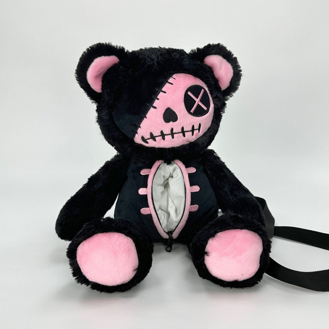 pink teddy bear plush backpack