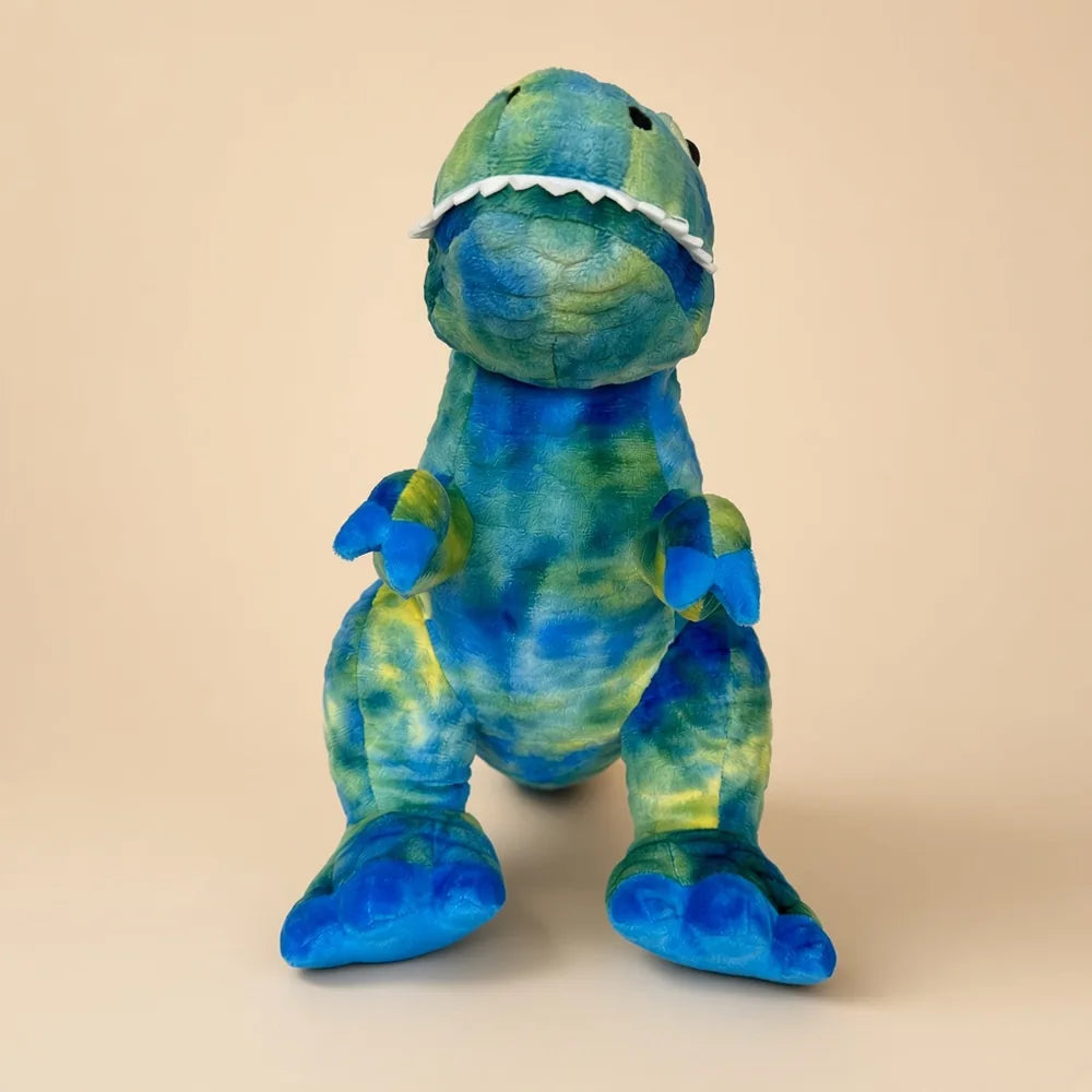 Tie Dye T-Rex Stuffed Animal Front View
