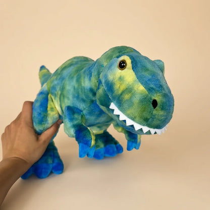 Tie Dye T-Rex Stuffed Animal Hand View