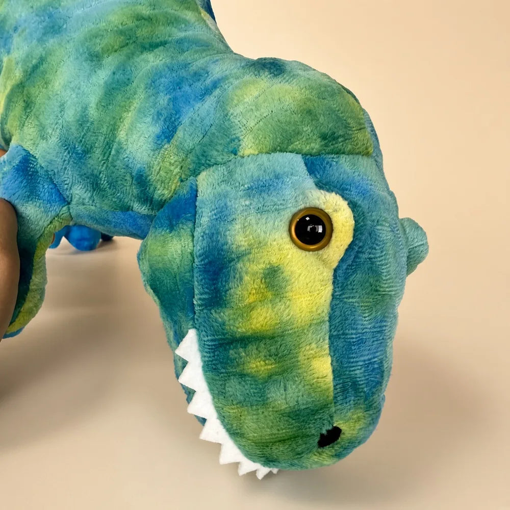 Tie Dye T-Rex Stuffed Animal Head Detail