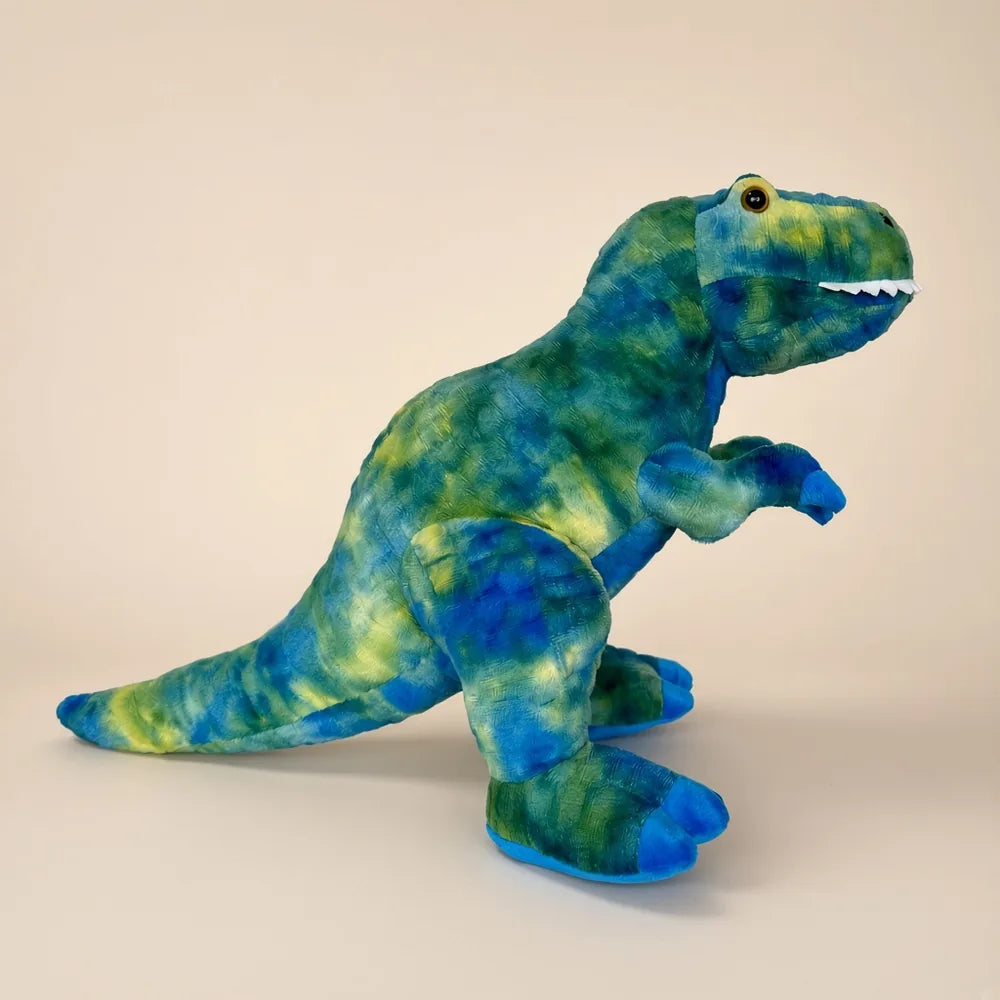Tie Dye T-Rex Stuffed Animal Side View