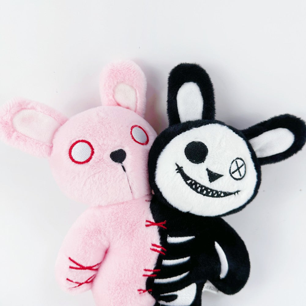 Halloween Two Head Skull Rabbit Plush