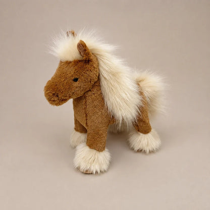 Fluffy Mane Unicorn & Pony Stuffed Animal - Brown pony plush