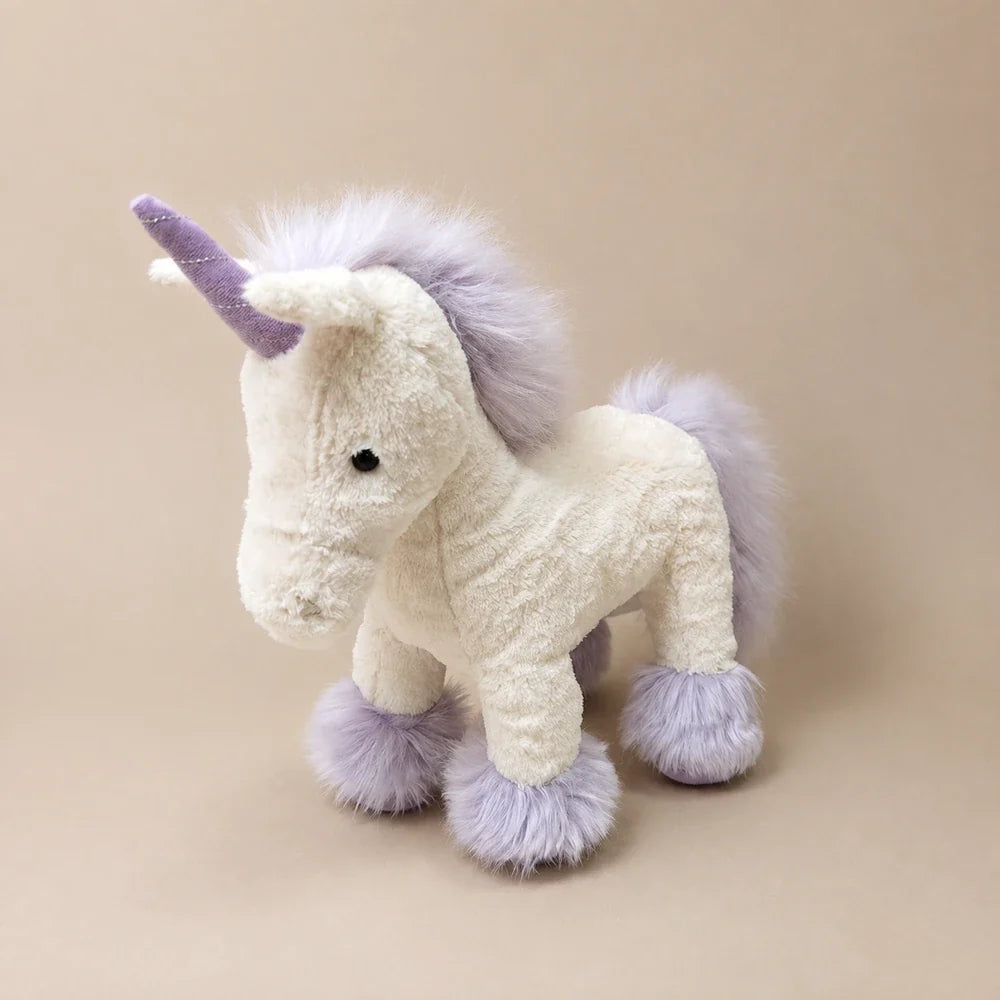 Fluffy Mane Unicorn & Pony Stuffed Animal - Lavender unicorn plush