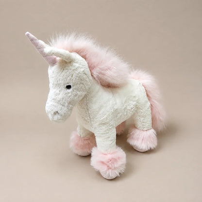 Fluffy Mane Unicorn & Pony Stuffed Animal - Pink unicorn plush