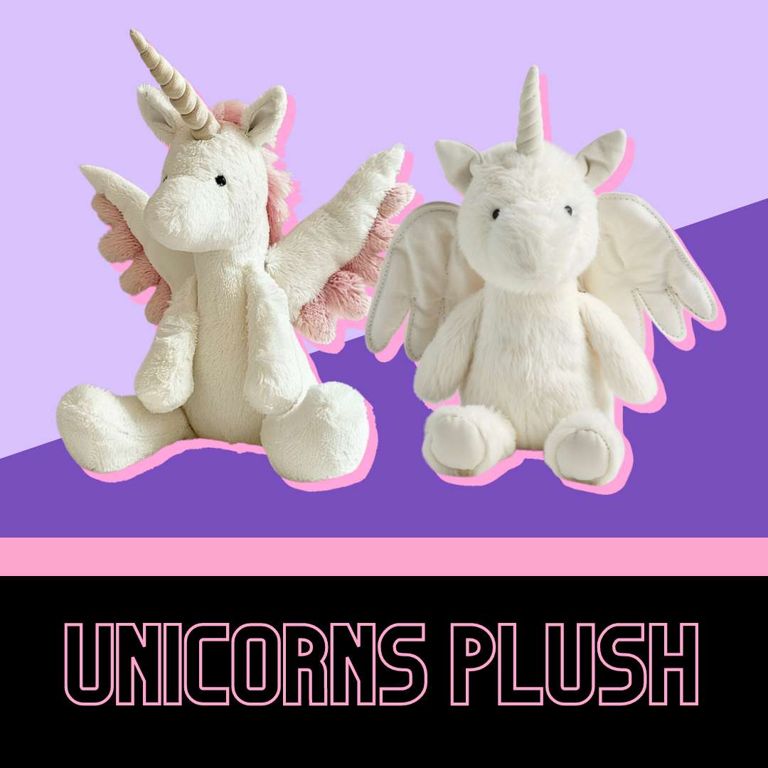 white unicrons plush with wings