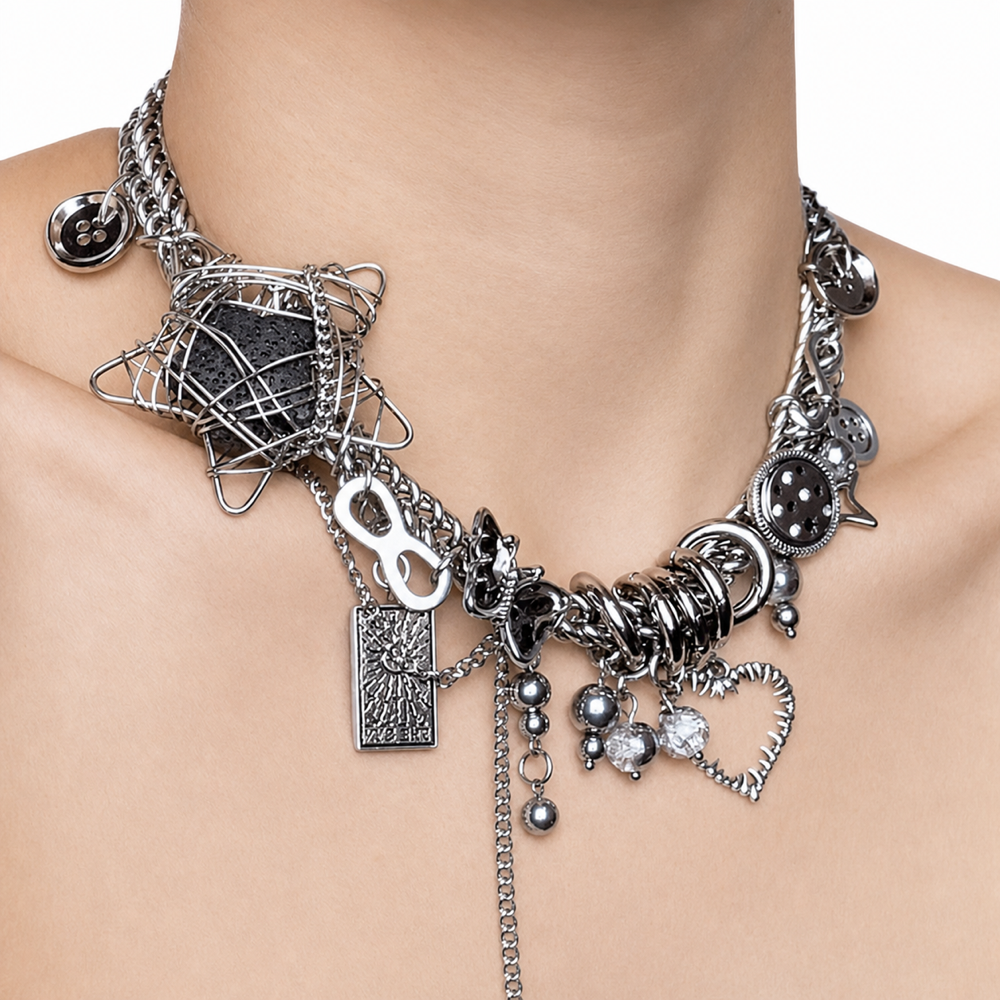 Punk Choker – Charm Chain Necklace