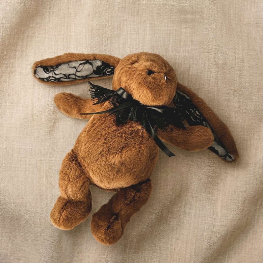 Victorian Lace Brown Bunny Plush