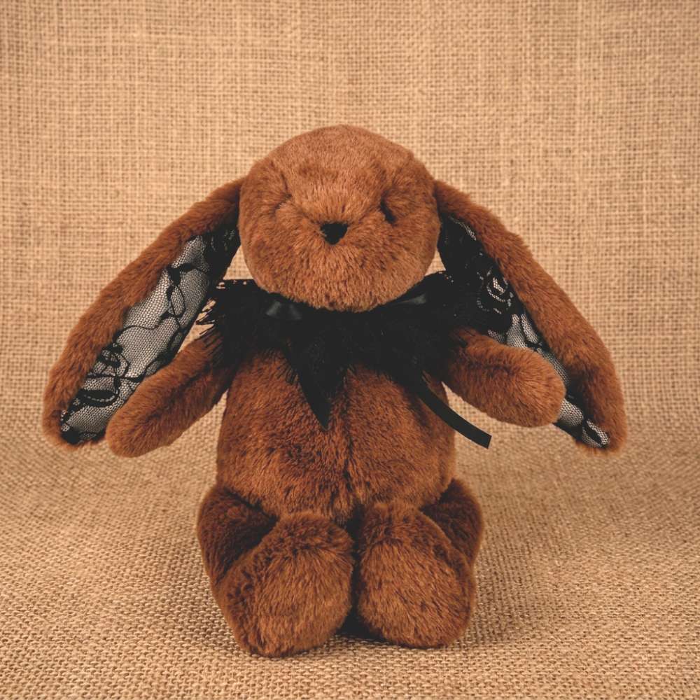 Victorian Lace Brown Bunny Plush