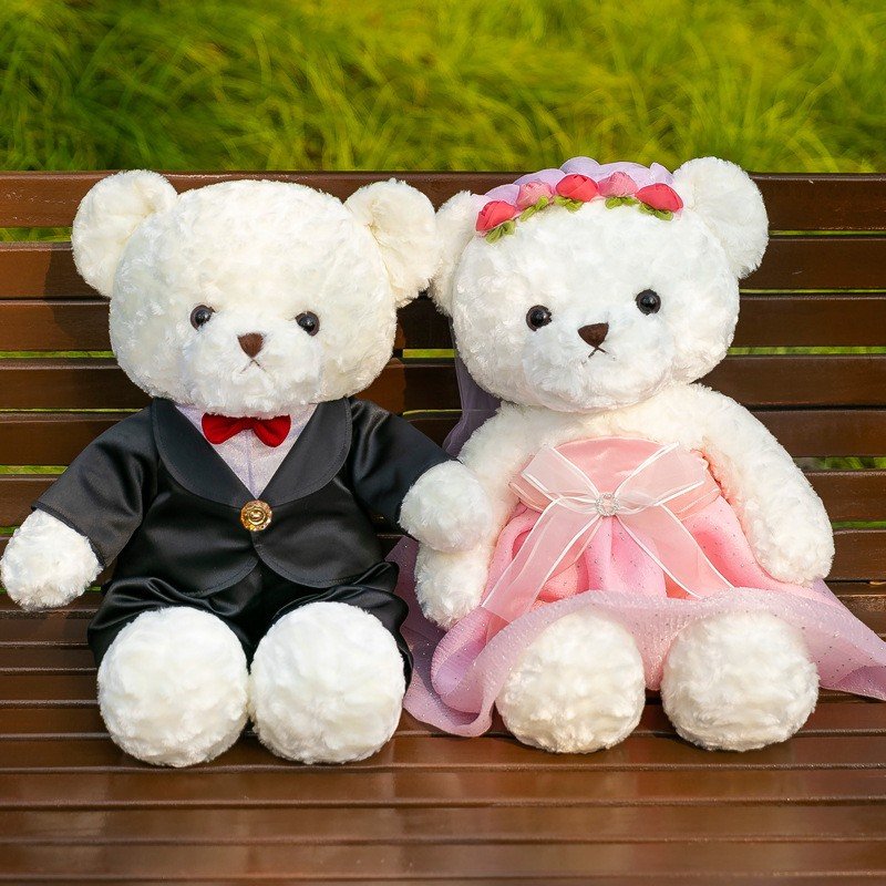 Wedding Bear Plush Couple – PlushThis| Plushies & Stuffed Animals
