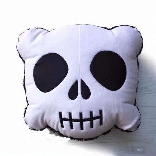 White Skeleton Head Pillow Stuffed Animal