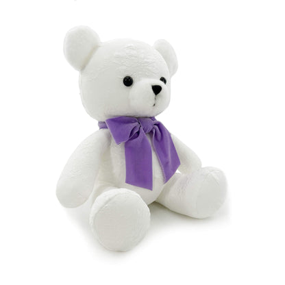 White bear embroidered fabric appealing stuffed animal PlushThis