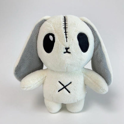 Goth Stitched White Bunny Plush