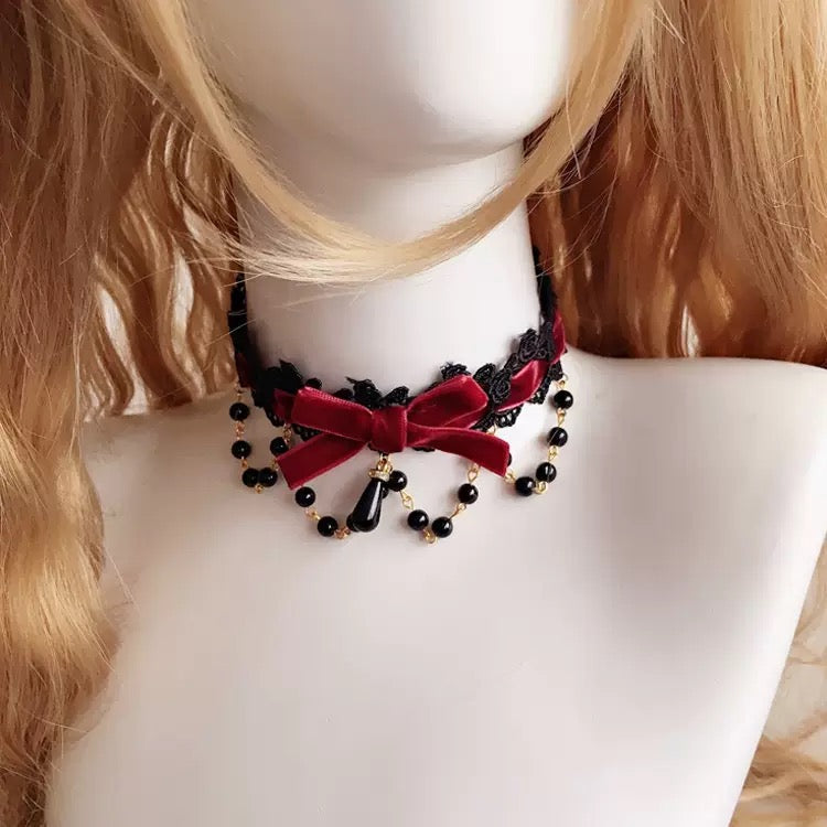 Cute Butterfly Frill Design Ribbon Lace Choker