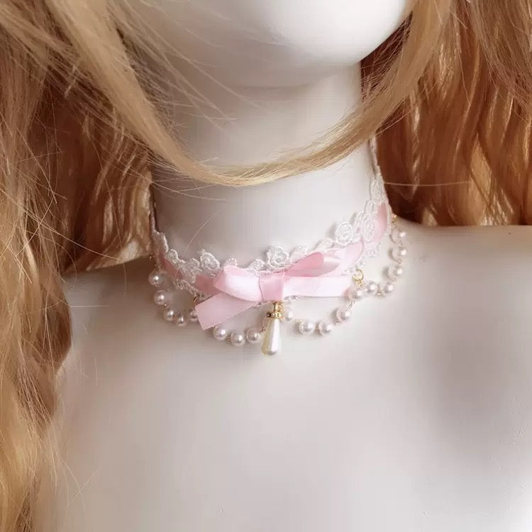 Cute Butterfly Frill Design Ribbon Lace Choker