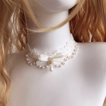 Cute Butterfly Frill Design Ribbon Lace Choker