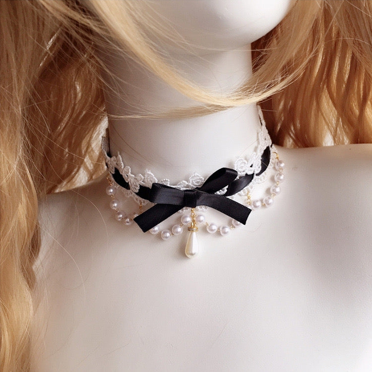 Cute Butterfly Frill Design Ribbon Lace Choker