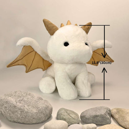 white snow baby dragon plush