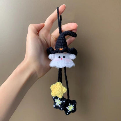 Witch Ghost Keychain Crochet DIY Kit