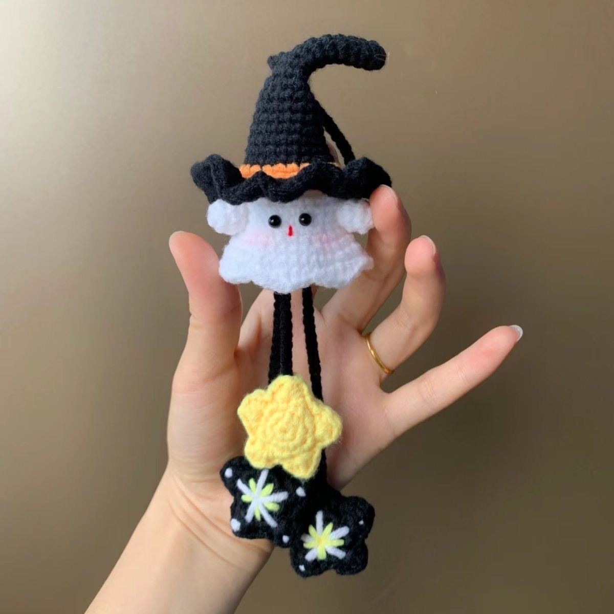 Witch Ghost Keychain Crochet DIY Kit