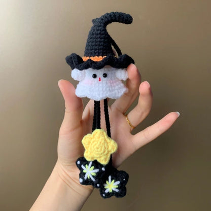 Witch Ghost Keychain Crochet DIY Kit
