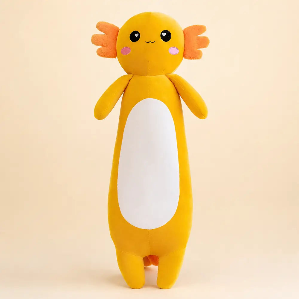 Yellow Long Axolotl Plush Toy - Front View