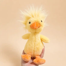 Fluffy Yellow Duck Plush Front View